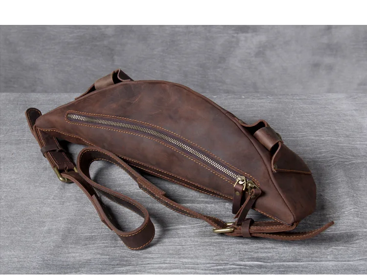 Woosir Leather Crossbody Bag with Adjustable Belt