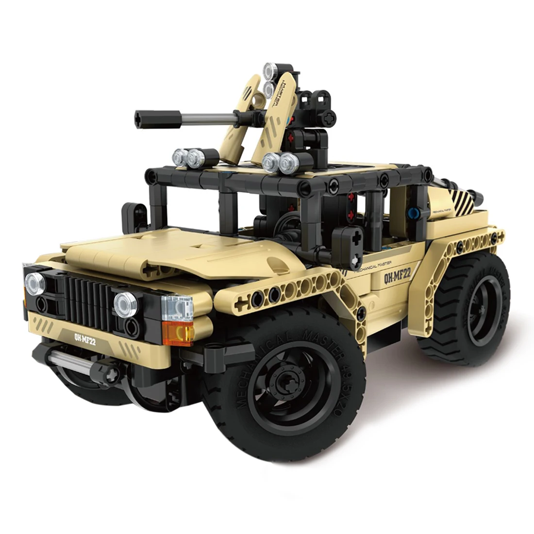 

Creative Gift 370Pcs Military RC Car Off-Road Vehicle DIY Building Block Kit