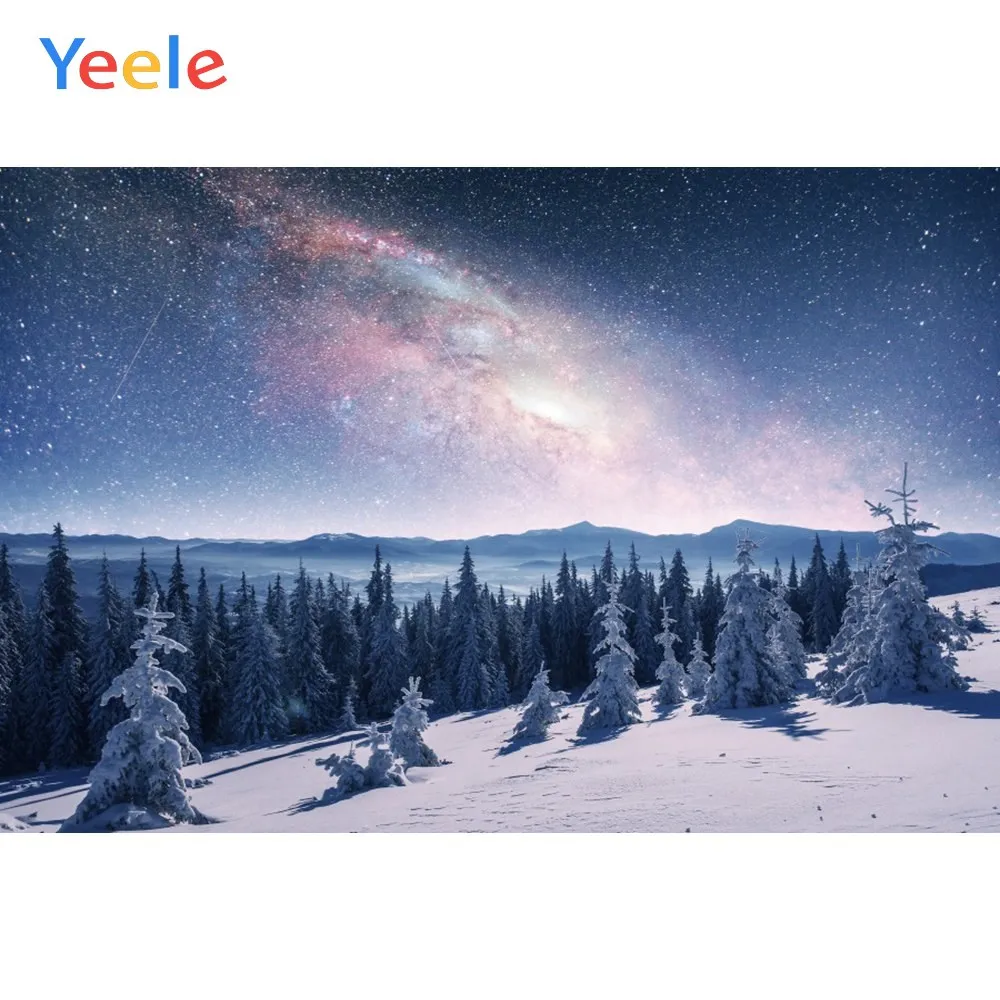 Фотофон Yeele с изображением пейзажа кровати зимнего снега горных деревьев персонализированные фотографические фоны для фотостудии - Цвет: NBK26609