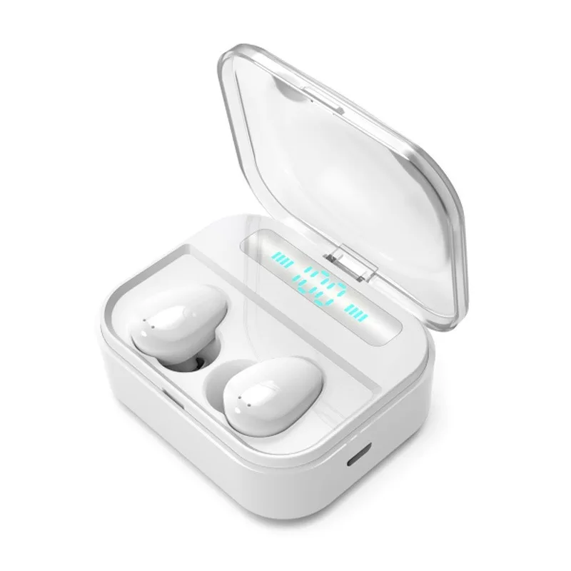 Free shipping wireless LED digital display charging box Bluetooth earphone Portable charging box Waterproof and noise reduction
