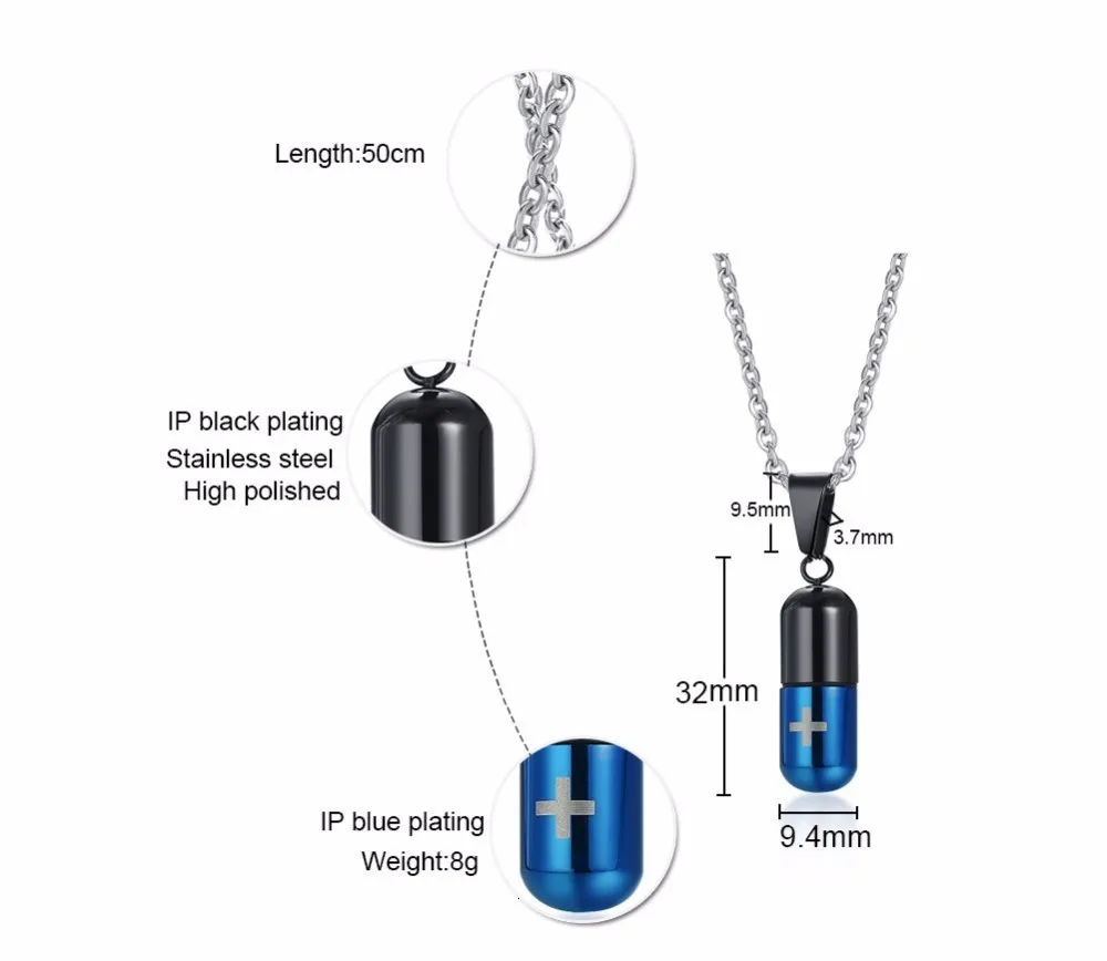 Кулон-капсула из нержавеющей стали, ожерелье для мужчин и женщин, аптекарь Pharm Tech, ювелирные изделия, 20 дюймов