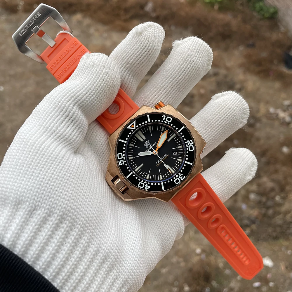 2021 New Arrival Factory Price Steeldive SD1969S 1200M Water Resistant NH35 Automatic Bi-Direction Bezel Dive Watch