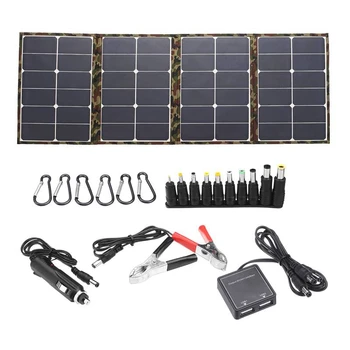 

Outdoor 120W 18V Solar Panel Folding Solar Charger Camping Solar Battery Cell Charger for Mobile Phone Computer