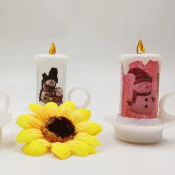 

12Pcs Flameless Christmas LED Tea Light Candles Colored Lights for Holiday Decor 634E
