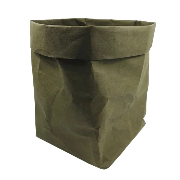 Многоразовый моющийся крафт-бумажный мешок, цветочные горшки, многофункциональная домашняя сумка для хранения PAK55