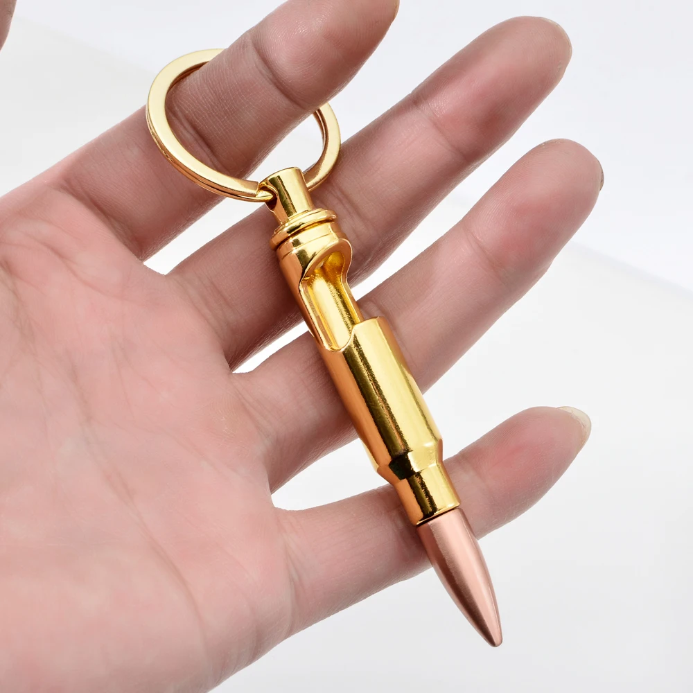 Simulation Bullet Keyring Keychain Tool Bottle Opener Cool Mental Car