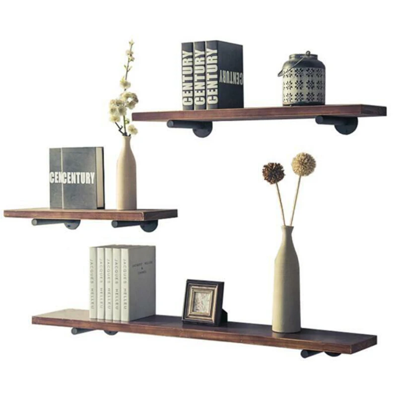

Pipe Shelf Bracket Wall Storage Shelf Holder Brackets Book Shelving Industrial Steampunk Iron Pipe Bracket