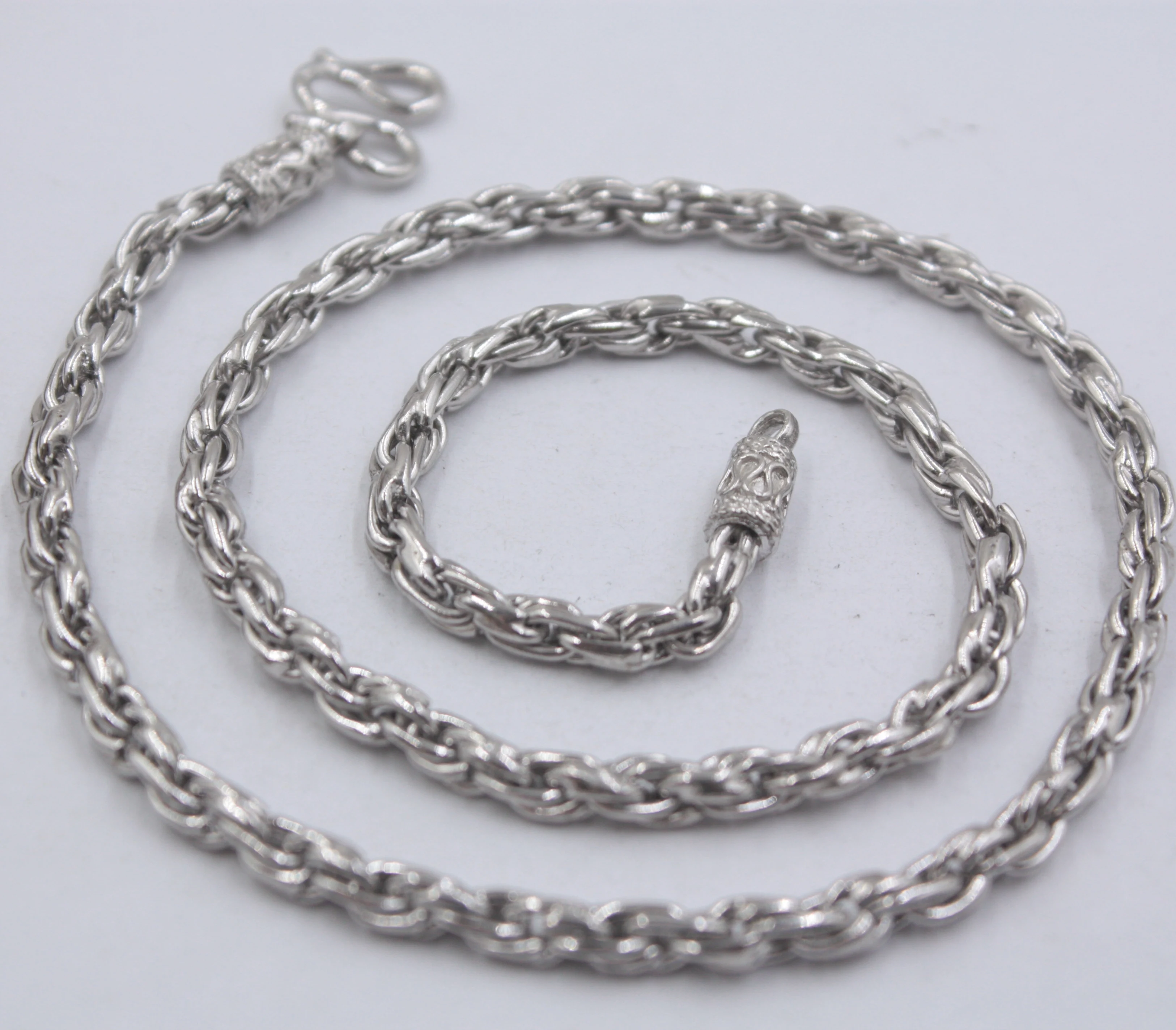 KnSam Belcher Chain for Men Women S925 Silver Classic Necklace W3-4mm x L18-32 Inches 