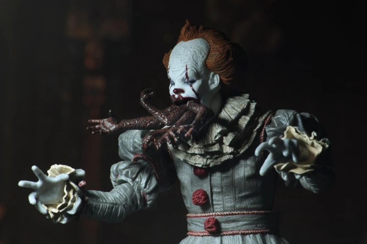18 см NECA ПВХ Аниме Фигурка Стивен Кинг это злой Джокер светодиодный танец клоун Pennywise Фигурка делюкс издание модель в коробке