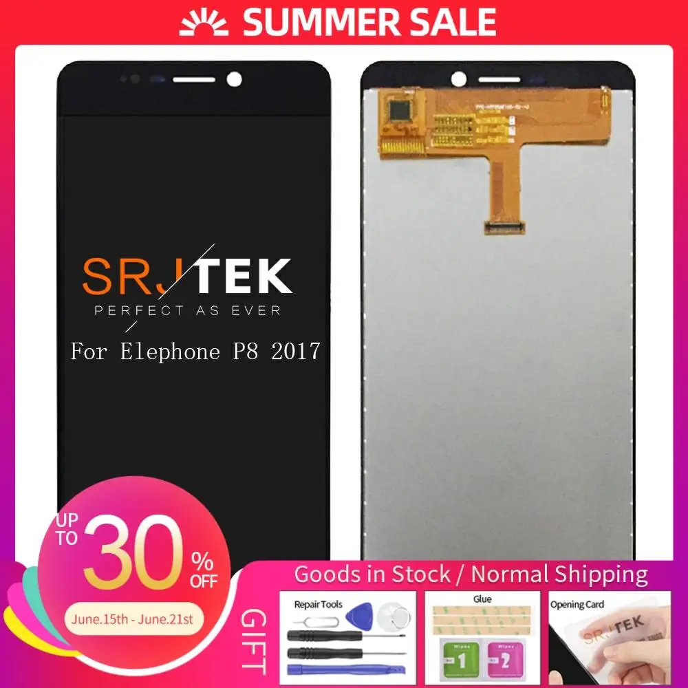 Оригинальный 5 "для Elephone P8 2017 ЖК-дисплей сенсорный экран Digitzer сборка 1920X1080 для