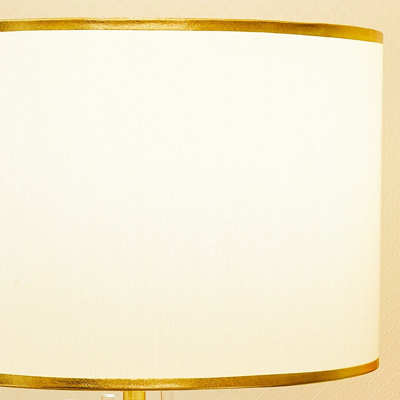 TUDA прозрачная стеклянная настольная лампа, лампа для спальни, Хрустальная настольная лампа, Золотая бронзовая Хрустальная трубка, художественная прикроватная лампа, домашний декор