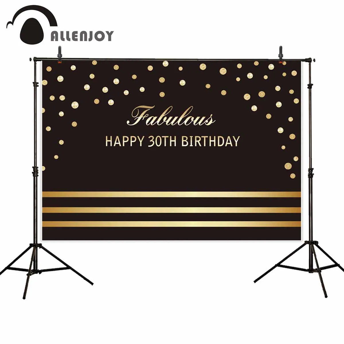 Allenjoy сказочные фотозонт Happy 30th в стиле дня рождения золотого цвета горошек