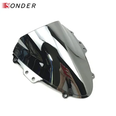 Chrome Лобовое стекло из поликарбоната лобовое стекло для Сузуки K4 GSXR600 GSXR750 GSXR 600 750 GSX R GSX-R 2004 2005 дымчатое лобовое стекло - Цвет: Chrome