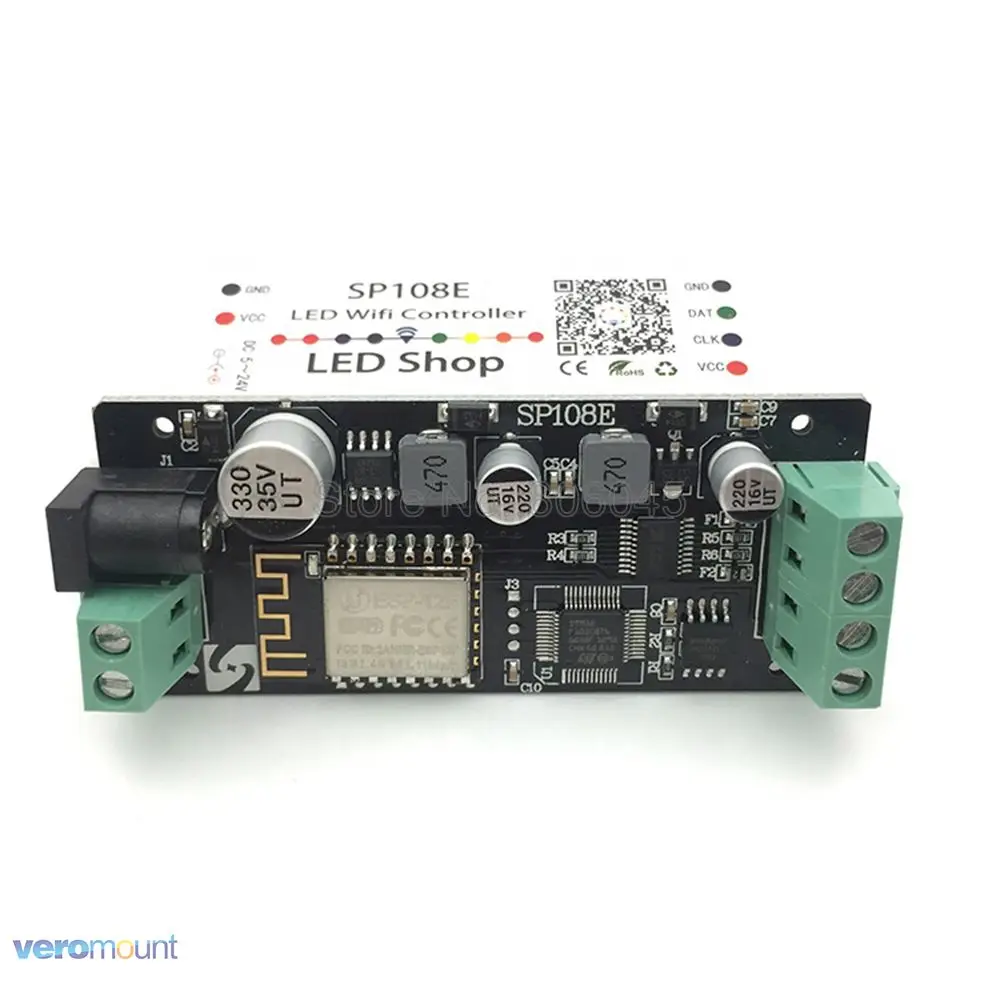 SP108E светодиодный Wifi волшебный регулятор WS2812B WS2813 Пиксельная Светодиодная лента умная iOS/Android приложение Беспроводное управление DC5-24V 2048 пикселей