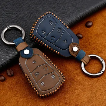 

Genuine Leather Car Auto Remote Car Key Shell Case Protector Cover for Cadillac XTS SLS CTS ATSL XT5 SRX XT4 CT6 Car Accessories