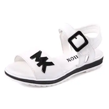 

Kids Summer Shoes Girls Sandals Leather Flower Children Sandals Girls Beach Shoes Sweet Flat Princess Sandals size 27-37