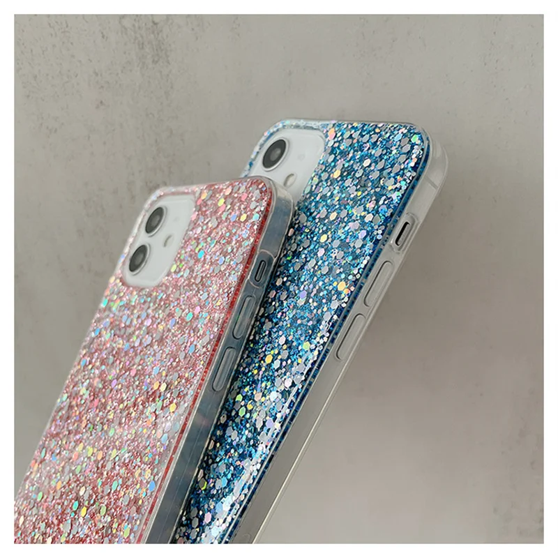 Luxury Glitter Sequin Shining Bling Silicone Soft Phone Case