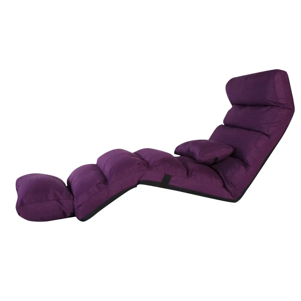 Purple Одиночный ленивый диван в японском стиле, повседневный регулируемый комплект, складная подушка для медитации, сидения на стуле, для внутреннего пола, для чтения - Цвет: Purple