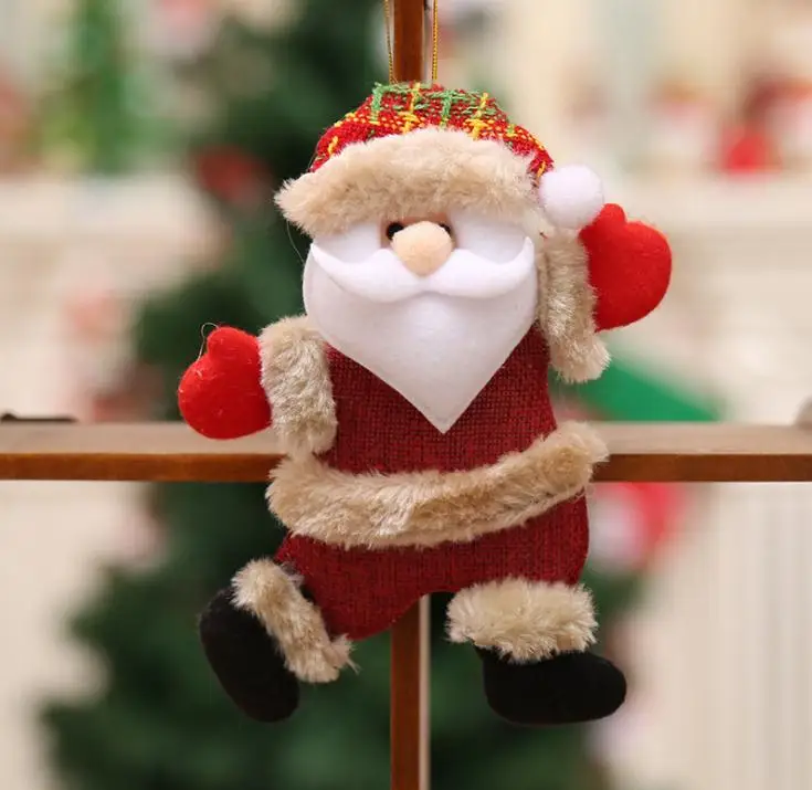 Забавная Рождественская елка украшение кулон Санта Клаус Медведь Снеговик Лось кукла Висячие украшения Рождественские украшения SN2339 - Цвет: 1