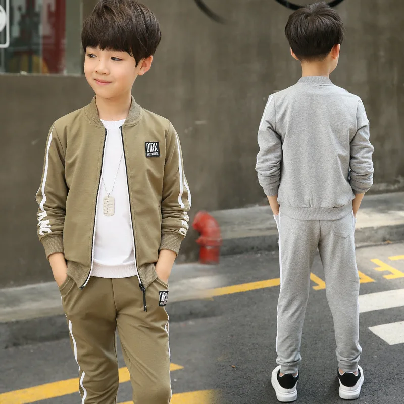 

Childrenswear BOY'S Autumn Clothing Set Big Boy 2019 Autumn New Style Korean-style Sports Children Spring And Autumn Cotton Two-