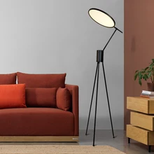 Современный Креативный черный СВЕТОДИОДНЫЙ торшер, акриловый, для столовой, гостиной, стоящее освещение, Скандинавская спальня, для дома, деко, вертикальные светильники