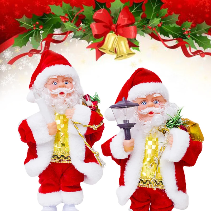 

Christmas Doll Music Santa Claus Funny Make Sound Ornaments Kids Gift Home Decor Dancing Santa Claus for Event Toy