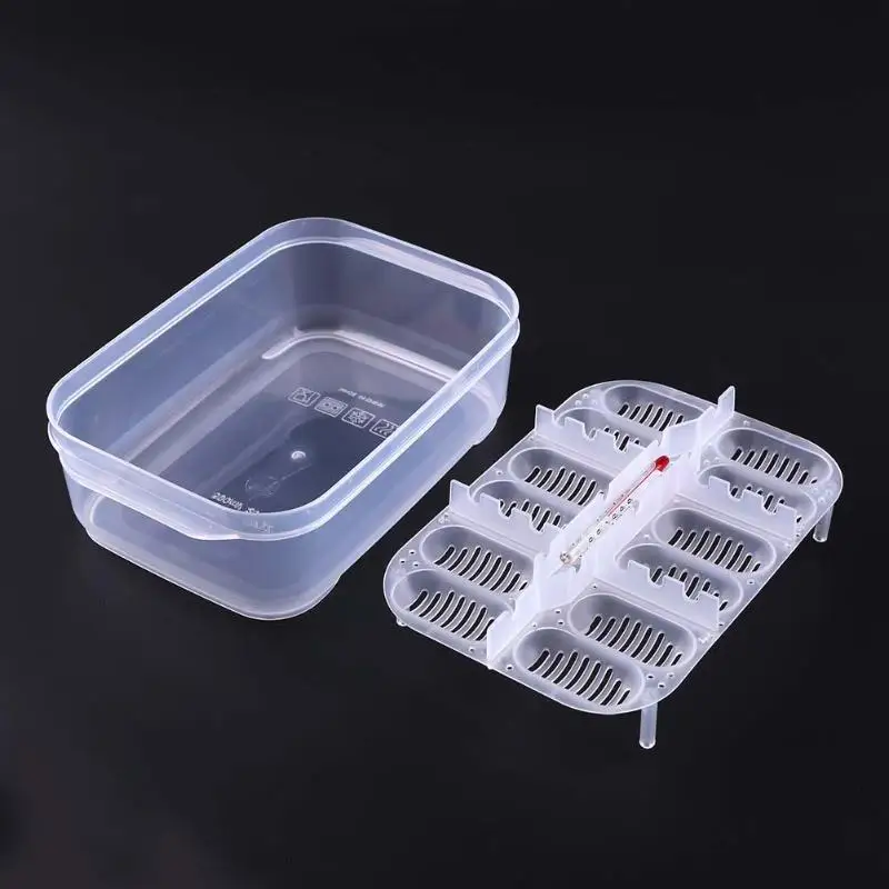 12 Сетки Пластик яйца инкубатор выводной шкаф коробка Рептилий с лотком для яиц