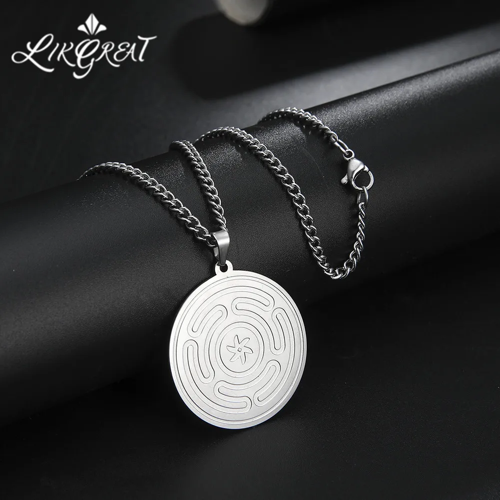 LIKGREAT Геката колеса Strophalos Hekate Love You ожерелье с круглой подвеской для мужчин и