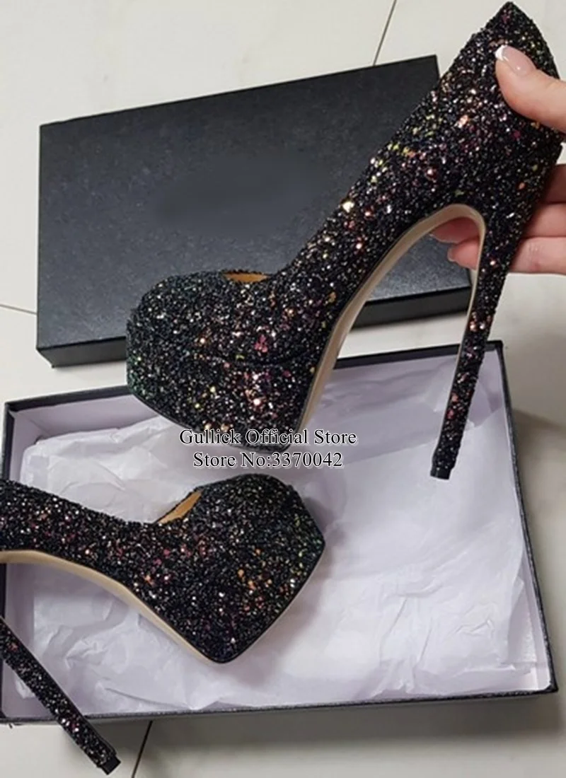 Black Sparkly High Heels — free download