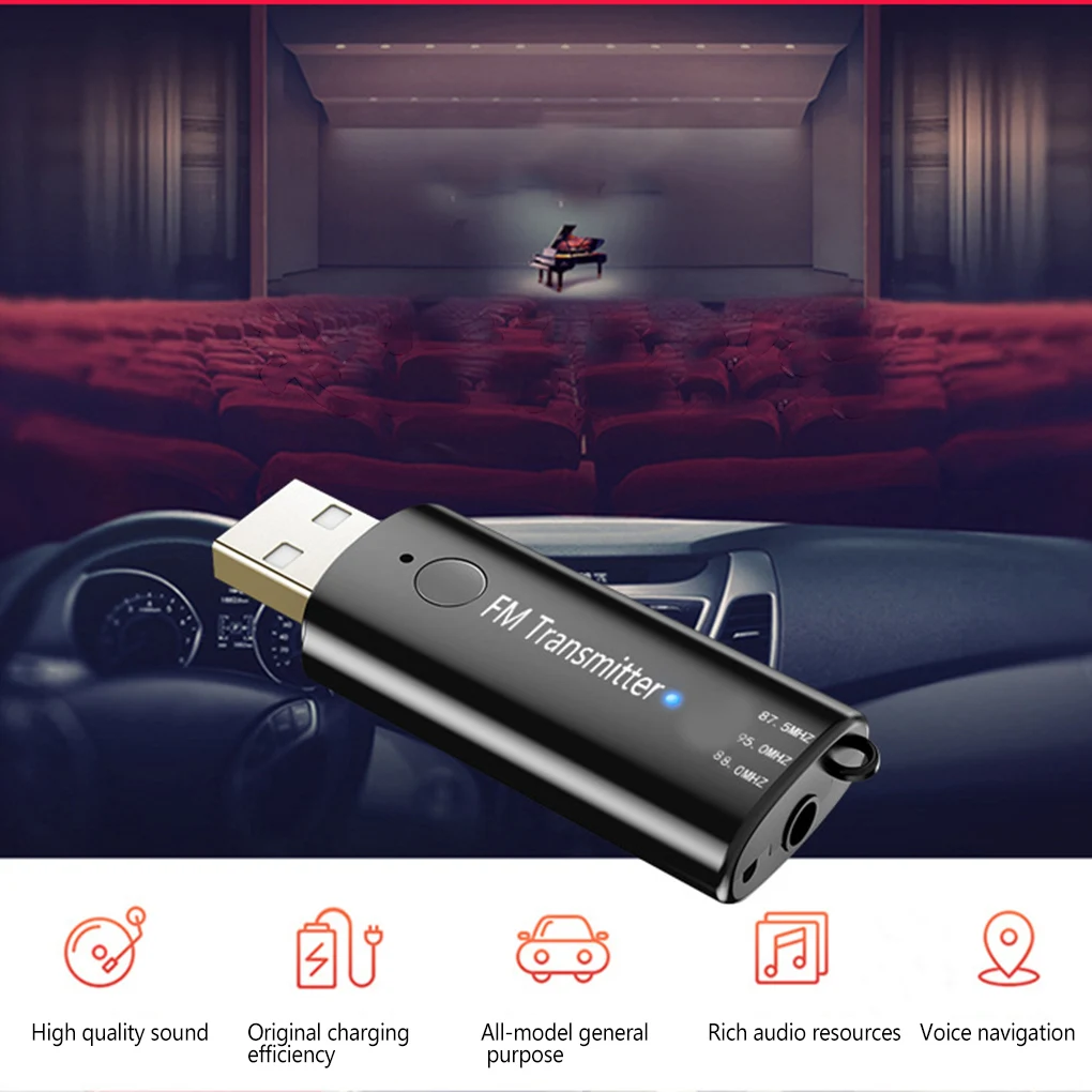 Fm-передатчик Bluetooth 5,0 автомобильный музыкальный плеер стерео Hands Free USB Bluetooth приемник модулятор