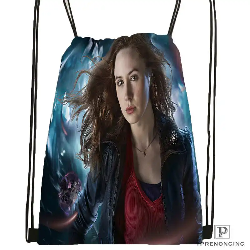 Customdoctor_who_brokenglassDrawstring рюкзак сумка для мужчин и женщин милый рюкзак(черная спинка) 31x40 см#20180611-03-152