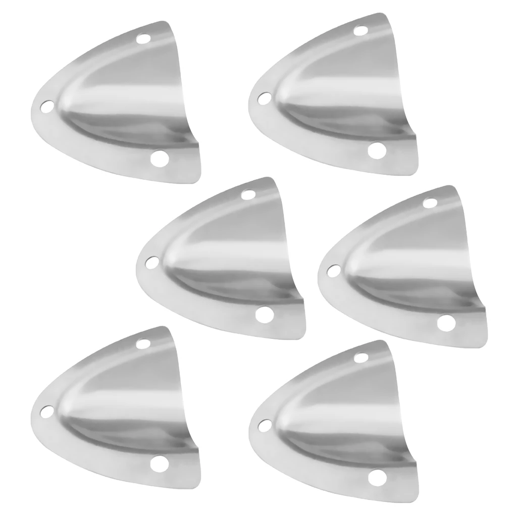 6pcs 316 Stainless Steel Large Clam Shell Vent Wire Cable Cover For Boat