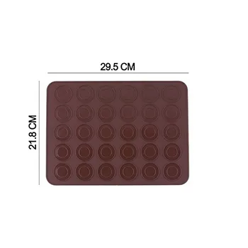 

30 Laps Macaron Mat Silicone Pad Mat Baking Mat Round Shape Baking Pad DIY Cake Dessert Oven Liner Baking Useful Tools for Cakes