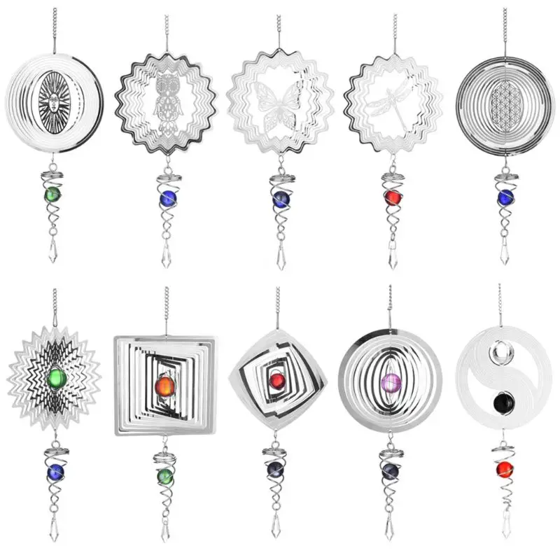 

Silent Stereo Rotating Wind Chime Spinner Motor Hanging Ornament Decor Mirror