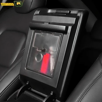 

Armrest Box Cover Storage Box Transparent Storage Box for Tesla Model 3 2017-2019