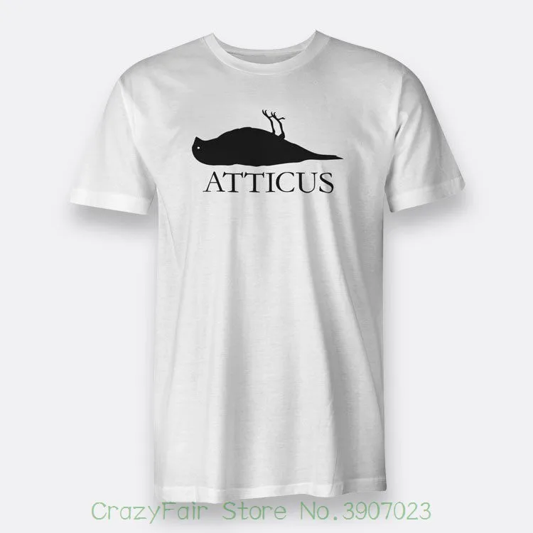 Atticus Crow Логотип Рок Группы Мужские Размеры S 3XL футболки белые Модная Молодежная