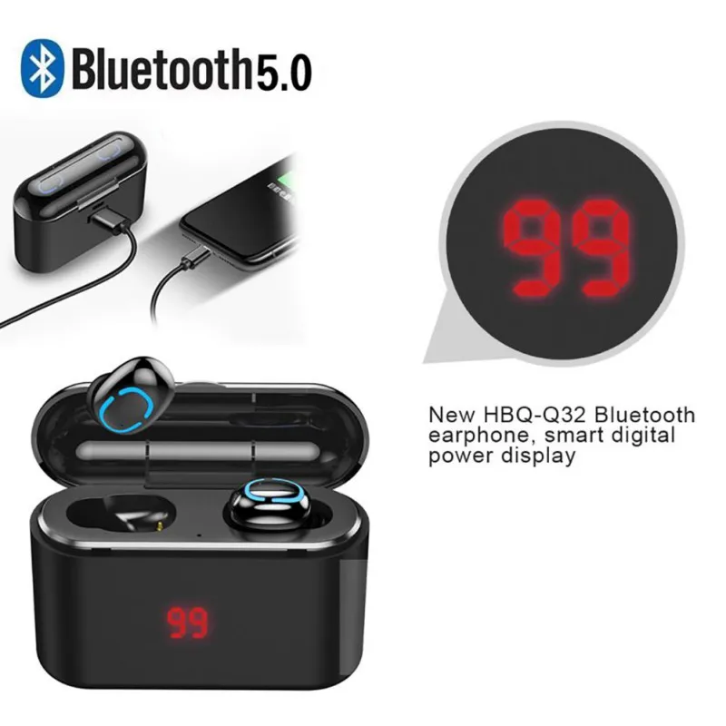 G02 TWS 5,0 Bluetooth наушники беспроводные наушники IPX7 водонепроницаемые наушники 3300 мАч светодиодный держатель телефона внешний Смарт-аккумулятор