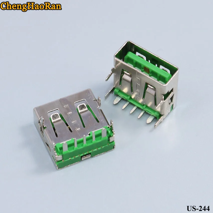 ChengHaoRan 50 шт. 5A высокая сила тока USB Женская база 90 градусов Быстрая Зарядка разъем
