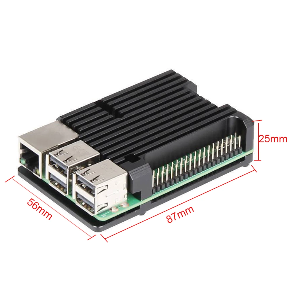 Коробка аксессуары алюминиевый сплав радиатор защитный чехол для офиса прочный ультра-тонкий для домашнего использования прямой для Raspberry Pi 3B+ 3B
