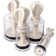 Vacuum Suction-Enhancer Cups Acupuncture Nipple-Enlarger Rotating-Handle Vacuum-Body-Massage-Cans