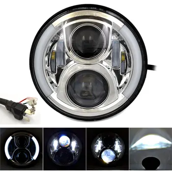 

7inch Round Led Headlight High Low Beam Light DRL Headlamp Off Road For Harley FLSTF FLSTFB FLSTN 14-later Touring Trike FLS
