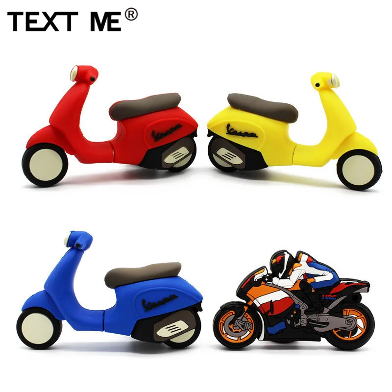TEXT ME 64 Гб крутой мотоцикл usb флеш-накопитель usb 2,0 4 ГБ 8 ГБ 16 ГБ 32 ГБ флешка, подарок другу