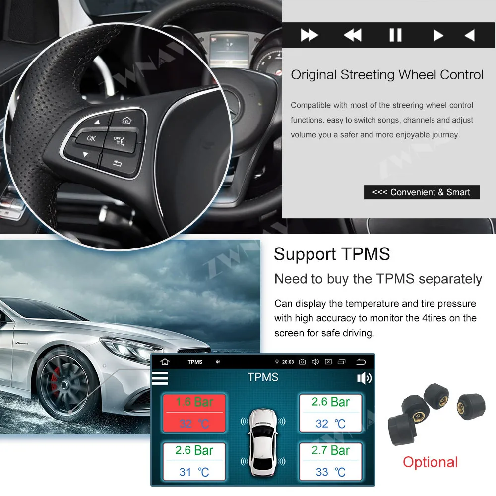 Perfect Android 9.0 4GB RAM Tesla style Car No DVD Player GPS Navigation For Toyota Highlander 2007-2013 auto headunit multimedia player 22