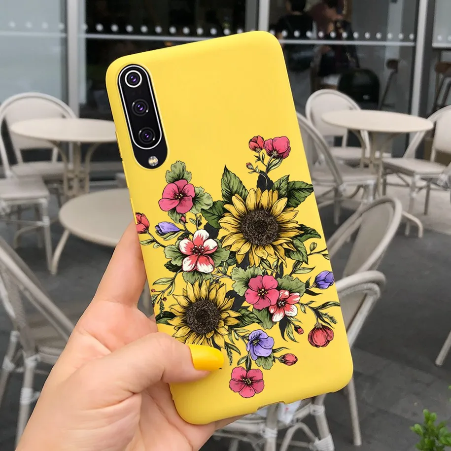 For Xiaomi Mi 9 SE Case New Liquid Silicone Matte Soft Lavender Flowers Protection Cover For Xiaomi Mi 9 Lite Mi9 SE Phone Cases iphone waterproof bag