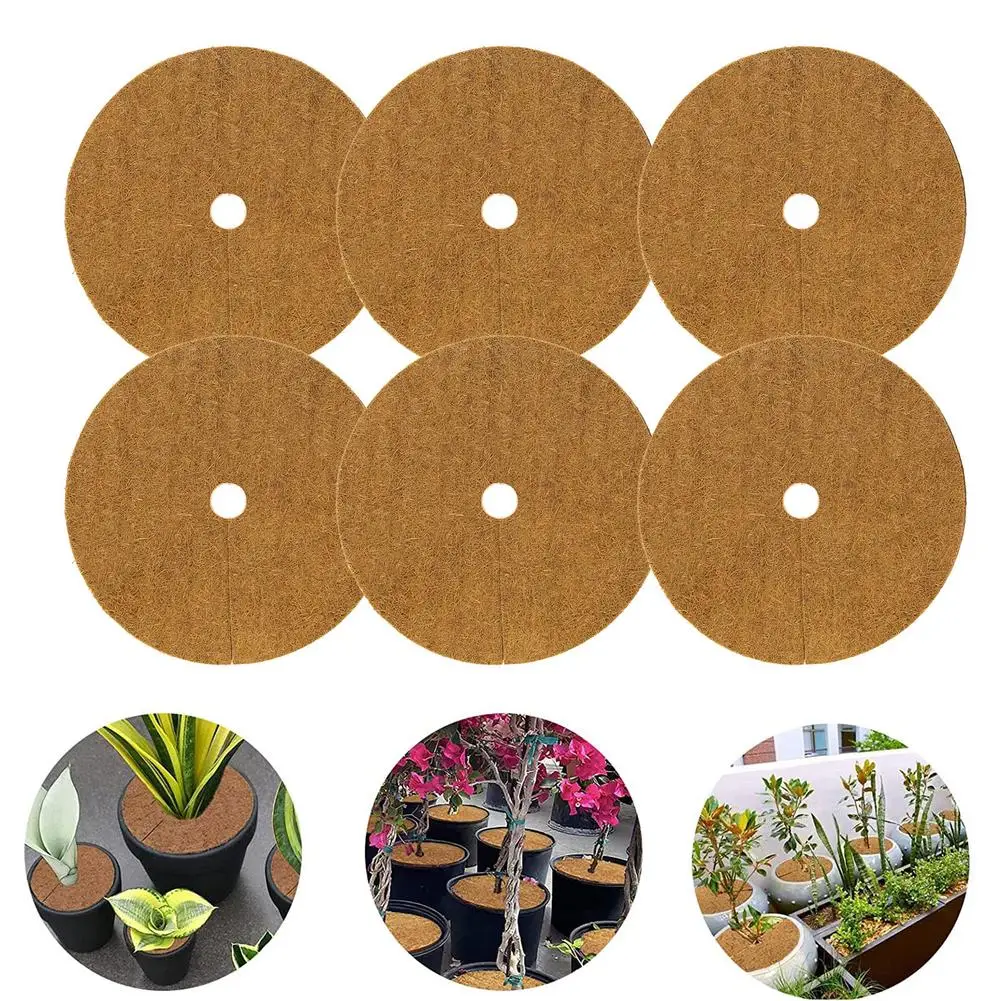 Coconut Mulch Cover Disc Plant Mulch Coir Mat Gardening Mulch Disks
