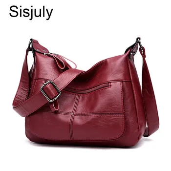 

Sisjuly High Quality Leather Women Handbag Designer Female Shoulder Messenger Bags Ladies Plaid Crossbody Bag for Women Hand Bag