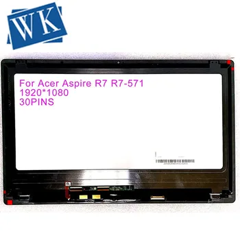 

free shipping For ACER ASPIRE R7-571 R7-571G touch lcd screen assembly B156HAN01.2 15.6"Laptop touch screen+lcd screen assembly