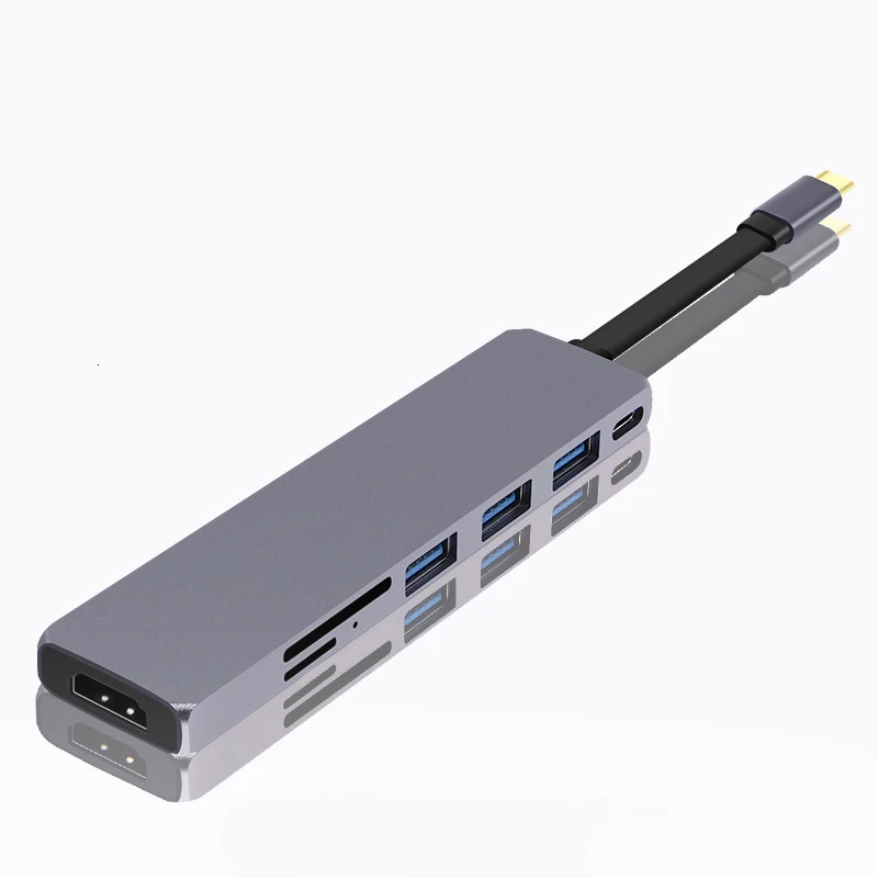 SeenDa Тип C концентратор 3 порта USB 3,0 сплиттер конвертер HDMI Кабель-адаптер для Macbook type C до 4K HDMI