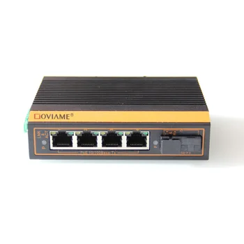 

GOVIAME 10/100/1000Mbps Unmanaged 5-Port PoE Industrial Ethernet Switches with DIN Rail/Wall-Mount (Fanless,-45°C to 85°C,IP40)