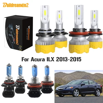 

Buildreamen2 4 Pieces Car Headlight High Low Beam 9005 H11 Auto LED Halogen Headlamp Bulb White 12V For Acura ILX 2013 2014 2015